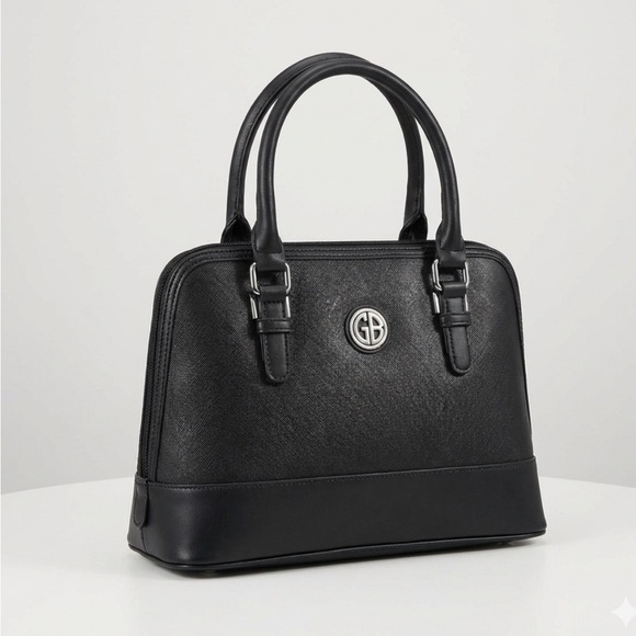Gianni Bini Handbags - NWT Giani Bernini Black Saffiano Faux Leather Dome
Satchel.